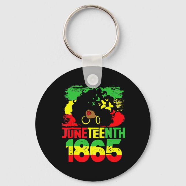 Tröja för kvinnor Juneteenth svarta amerikaner afr Nyckelring (Framsida)