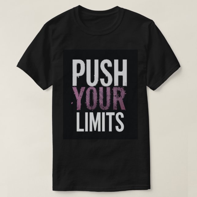 Tröja för män med motivation att Push Your Limits (Design framsida)
