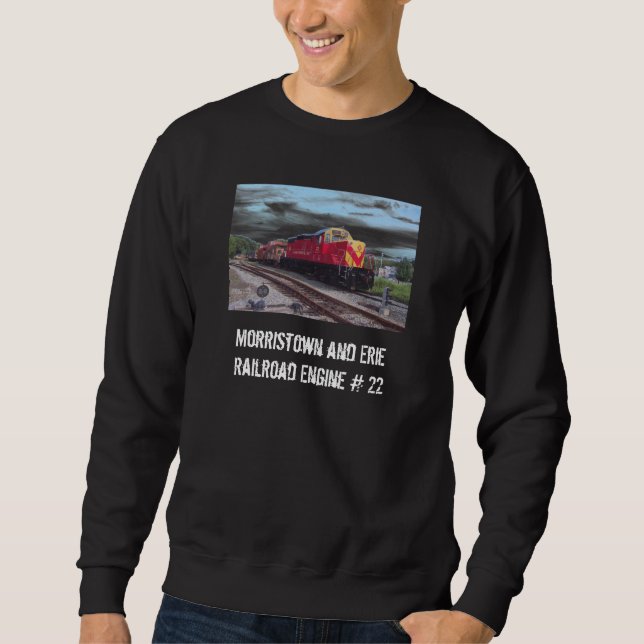 Tröja för Morristown och Erie järnvägmotor #22 Sweatshirt (Framsida)