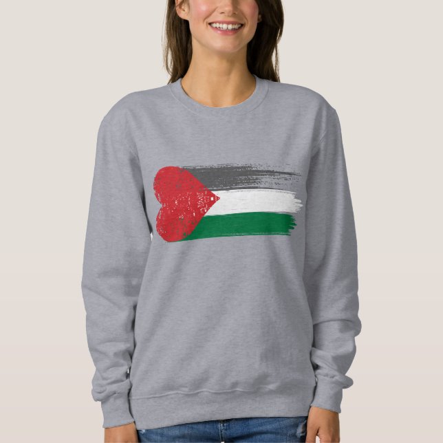 Tröja för palestinsk solidaritet | Kärlek, Rättvis (Framsida)