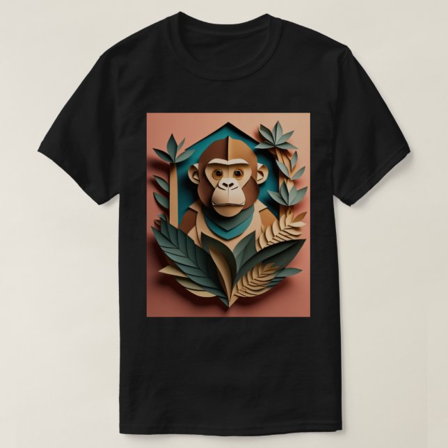 Tröja för Papper konsthjälpskjorta i Monkey 3D-for (Design framsida)
