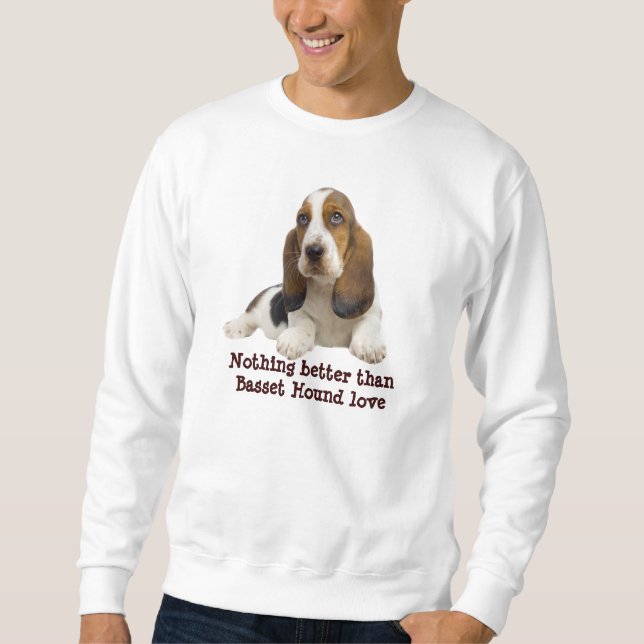 Tröja för sagolikt ansikte för Bassethund unisex- Långärmad Tröja (Framsida)