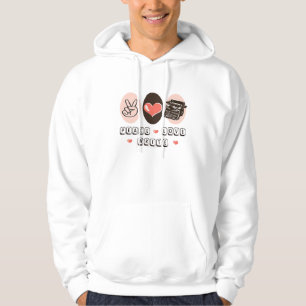 Tröja för skrivmaskin för fredkärlekskriva Hoo Hoodie