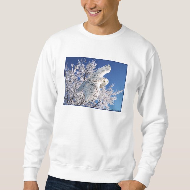 Tröja "för snöig uggla" lång ärmad tröja (Framsida)