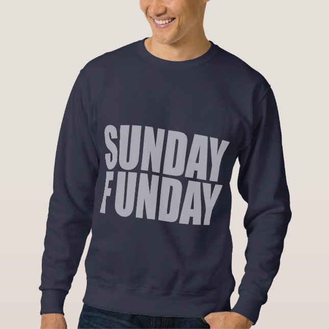 Tröja för söndagFunday mörk Långärmad Tröja (Framsida)