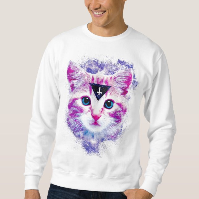Tröja för triangelutrymmekattunge sweatshirt (Framsida)