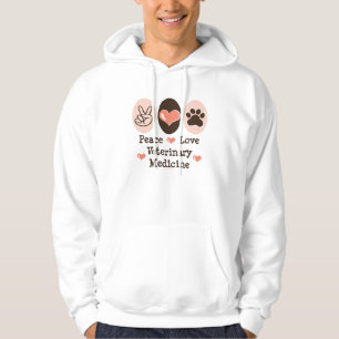 Tröja för veterinär- medicin för fredkärlek Hooded Sweatshirt