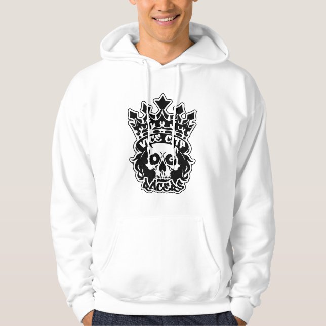 Tröja för vuxna med King Skull-logotyp Hoodie (Framsida)