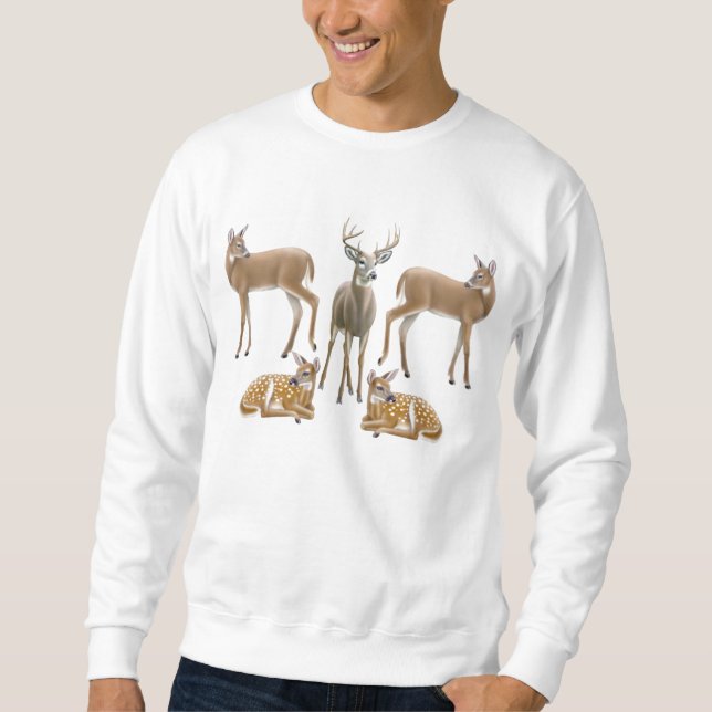 Tröja för Whitetailhjort Sweatshirt (Framsida)