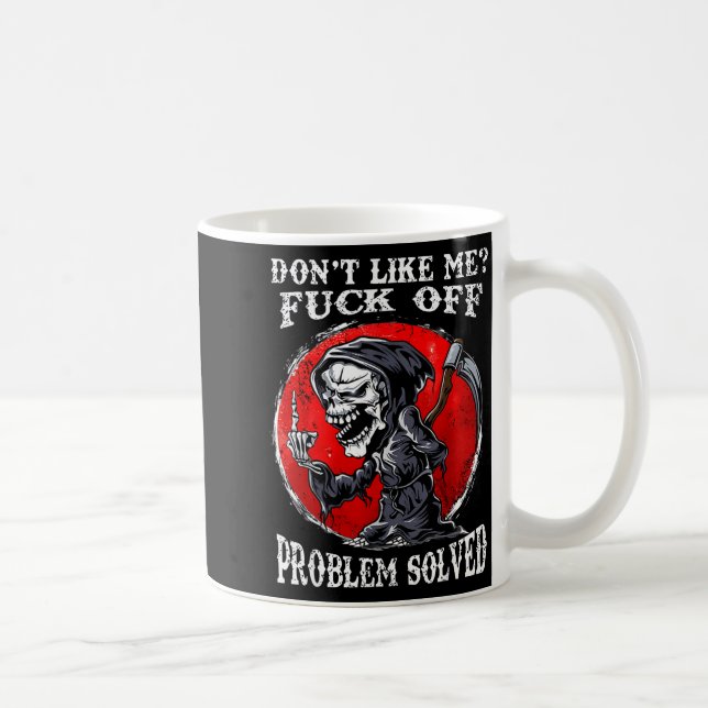 Tröja Gillar Av Problem Löst Skalle Kaffemugg (Höger)
