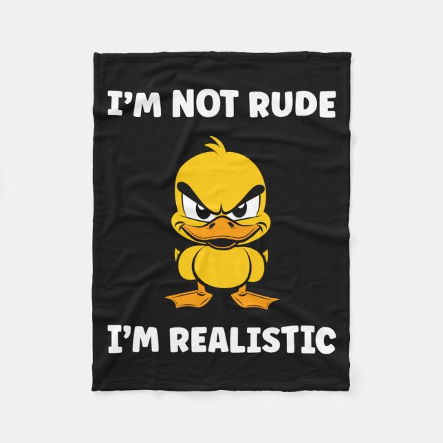 Tröja Grumpy Duck Djur Trots Inte Fleecefilt (Framsidan)