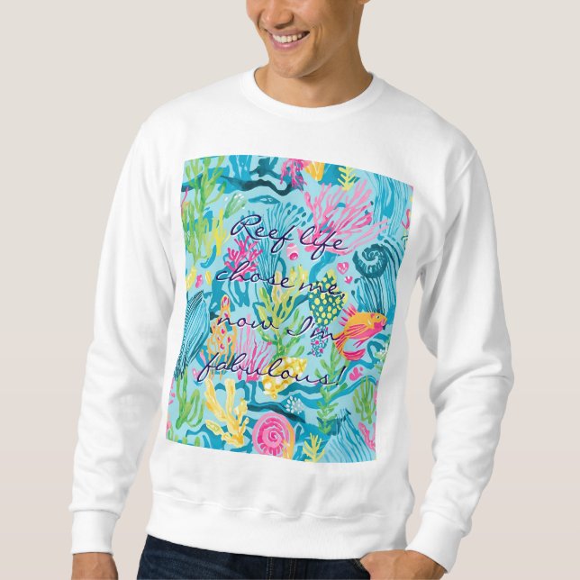 Tröja i stilren grafikdesign lång ärmad tröja (Framsida)