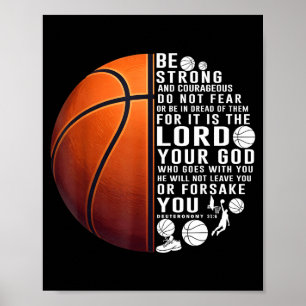 Tröja Kristet Basket Deuteronomium 31 6 Poster
