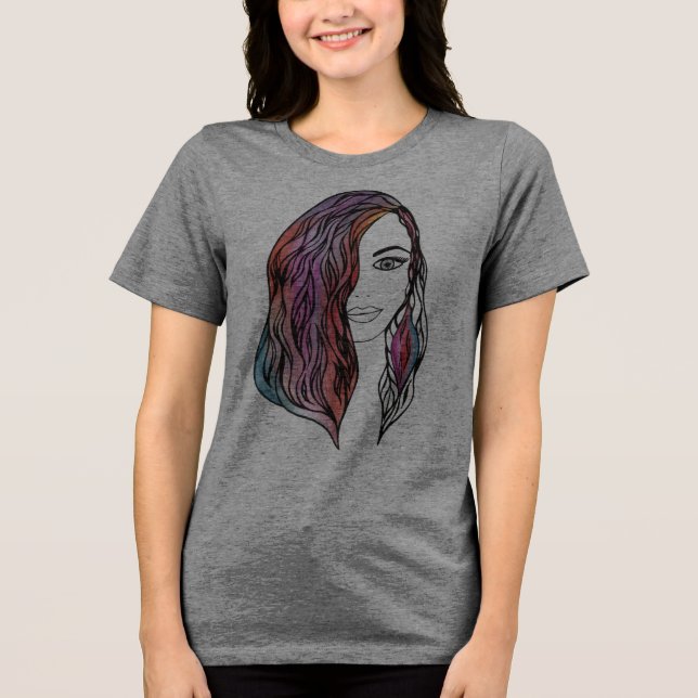 Tröja kvinnors T-shirt med bild (Framsida)