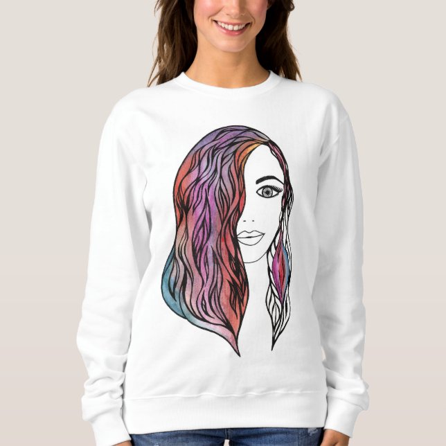 Tröja kvinnors T-shirt med bild (Framsida)