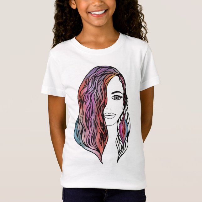 Tröja kvinnors T-shirt med bild (Framsida)