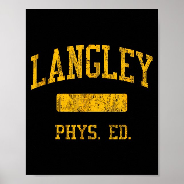 Tröja Langley High School Hs Mclean Poster (Framsidan)