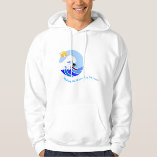 Tröja (manar): Grundläggande Hooded, enkelt vink Hoodie