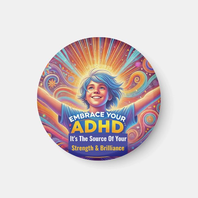 Tröja med ADHD*-upplösning* förstärka din ADHD Magnet (Framsidan)
