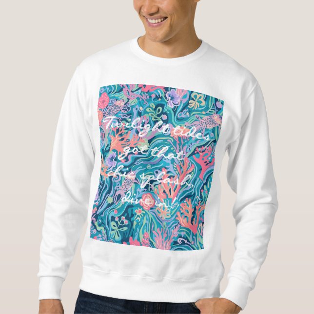 Tröja med stilren grafik lång ärmad tröja (Framsida)