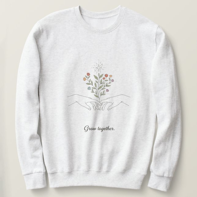 tröja med tillväxttänkande  lång ärmad tröja (Design framsida)