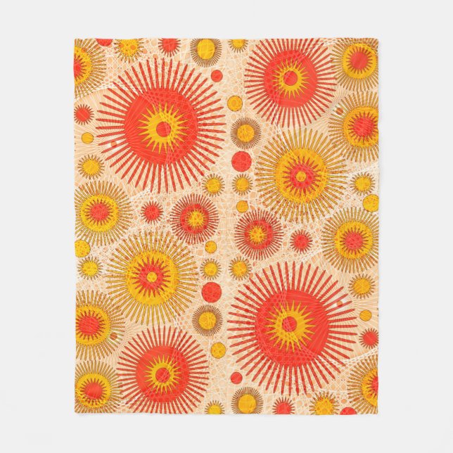 Tröja modern abstrakt design med blommigt och  fleecefilt (Framsidan)