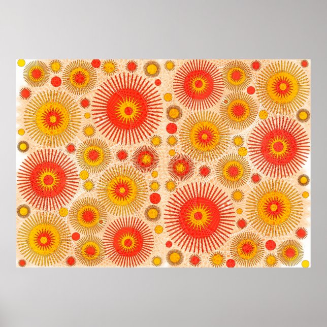 Tröja modern abstrakt design med blommigt och poster (Framsidan)