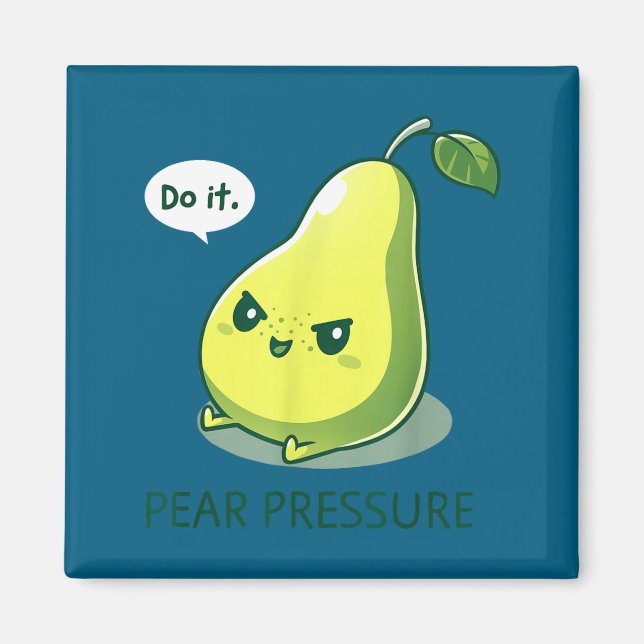 Tröja Päron Tryck Det Frukt Humor Magnet (Framsidan)