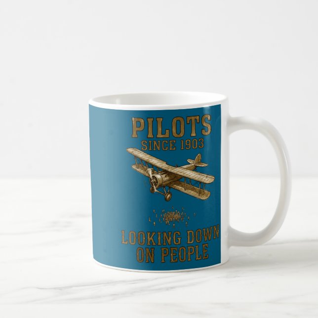 Tröja Pilot Flyger Flygplan Ja Äventyr Kaffemugg (Höger)