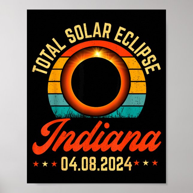 Tröja Solförmörkelse Indiana Total Sol Poster (Framsidan)