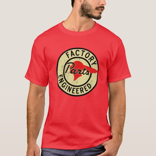 Tröja t-shirt för påträngda Pontiac-delar (Framsida)