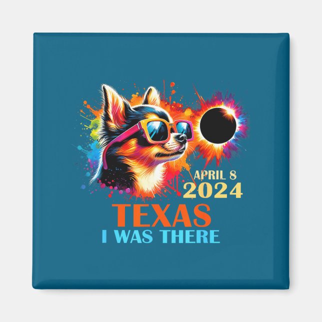 Tröja Texas Total Solförmörkelse Chihuahua Magnet (Framsidan)