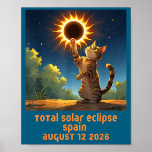 Tröja Total Solförmörkelse Katt Spanien Poster