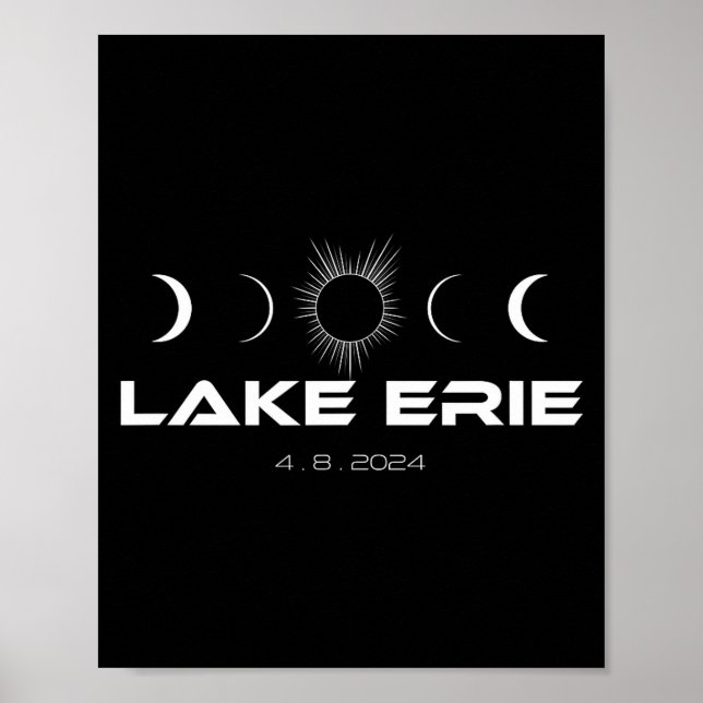 Tröja Total Solförmörkelse Lake Erie Poster (Framsidan)