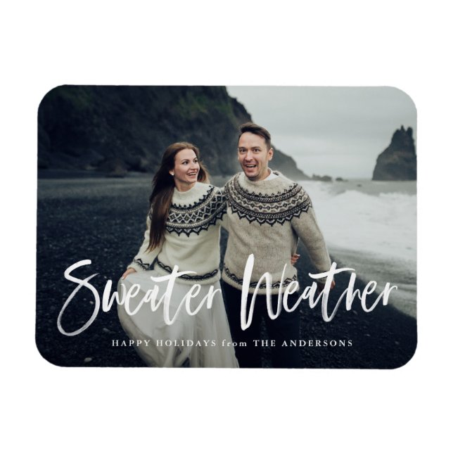 Tröja Väder | Högtid Foto Magnet (Horisontell)