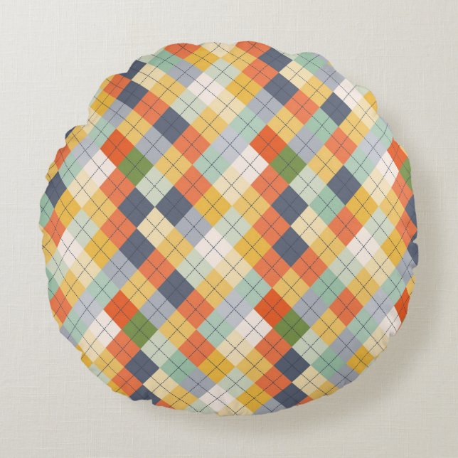 Tröjabakgrund 2 rund kudde (Framsidan)