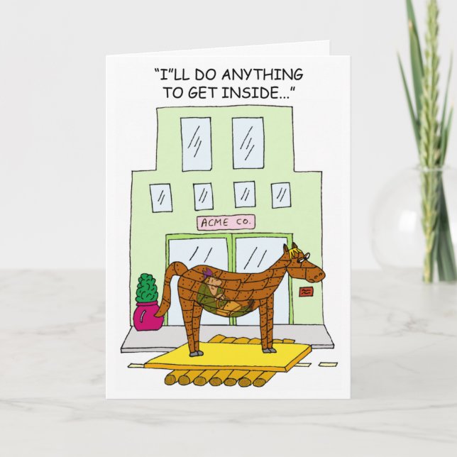 Trojan för hälsningskort för hälsningskort för säl kort (Framsida)