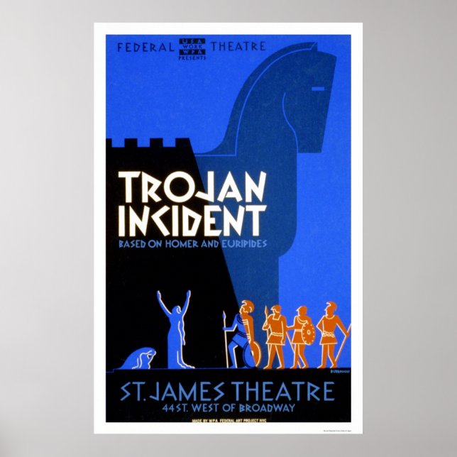 Trojan Incident Homer 1937 WPA Poster (Framsidan)