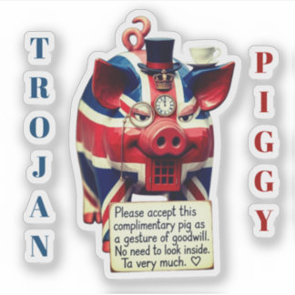 TROJAN PIGGY KLISTERMÄRKEN