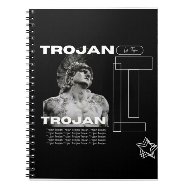 Trojan Strong Spiraled Notebook Anteckningsbok (Framsidan)