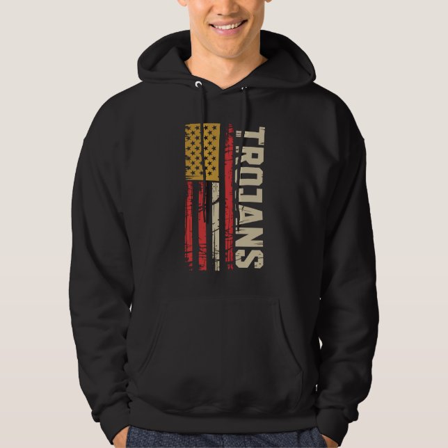 Trojans American Spirit Vintage Patriotic Hoodie (Framsida)