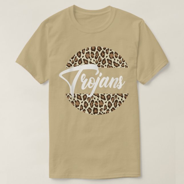 Trojans High School Mascot Sports Team Womens Troj T Shirt (Design framsida)