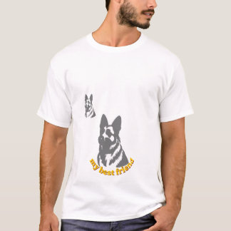 Trojansk Tjej-Shirt Med Lojal Tysk Schäferhund T Shirt