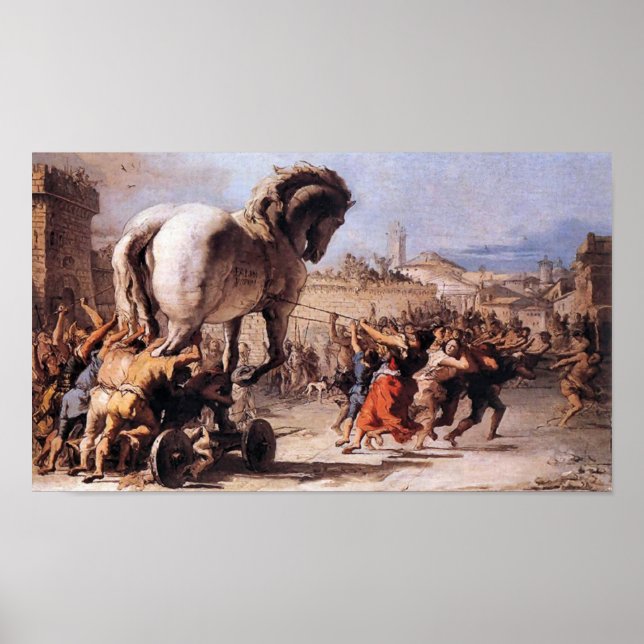 Trojanska hästens uppträdande poster (Framsidan)