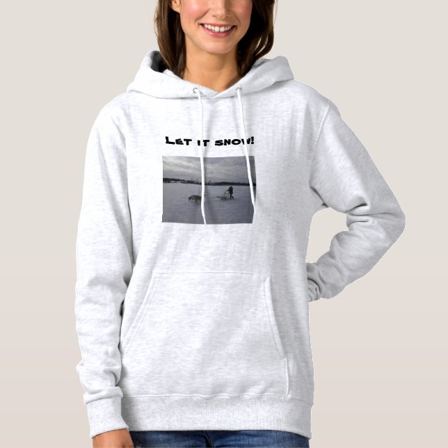 Tröjasiberian husky Mushing Dogsled T-shirt (Framsida)