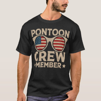 Tröjförsett Pontoon Besättning Medlem T Shirt