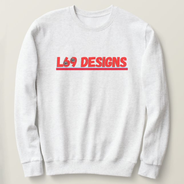tröjor "LOGOTYP L69-design" Lång Ärmad Tröja (Design framsida)