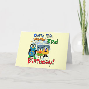 Tröjor och gåvor från rymden 3:e födelsedag kort