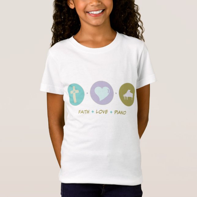 Trokärlekpiano T-shirt (Framsida)