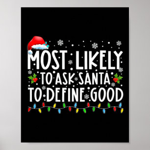 Troligast att be Tomte definiera en bra familj jul Poster